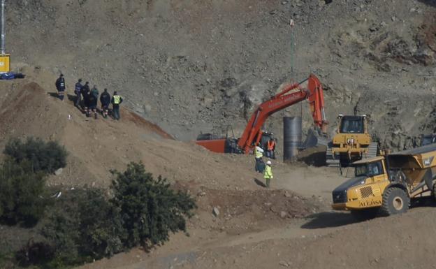 Labores de rescate del pequeño Julen en Totalán. 