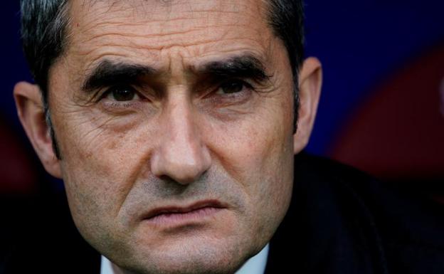 Ernesto Valverde, durante el encuentro de su equipo ante el Eibar.