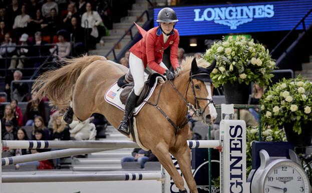 Eve Jobs, durante la Longines FEI Jumping World Cup celebrada en Gotemburgo.