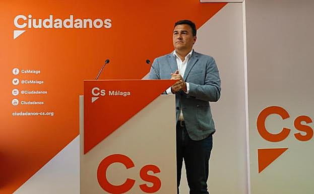 Hernández White, en la sede provincial de Ciudadanos. 
