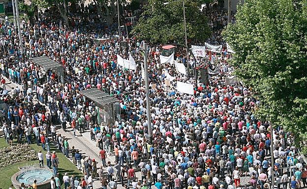 Concentración de olivareros andaluces esta mañana en Jaén 
