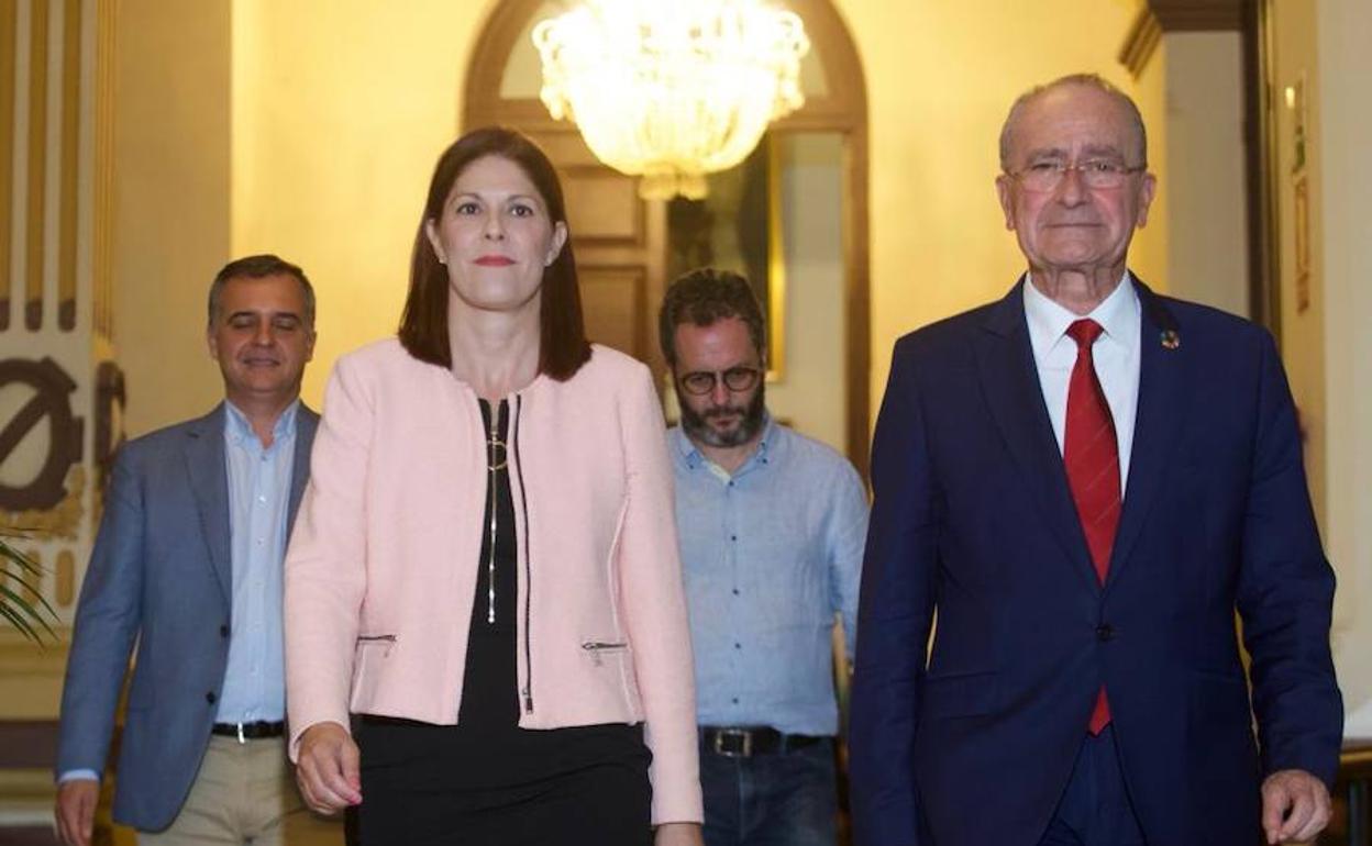 Losada y De la Torre, anoche en el Ayuntamiento. 