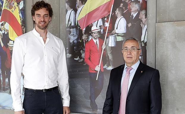 Pau Gasol, junto a Alejandro Blanco