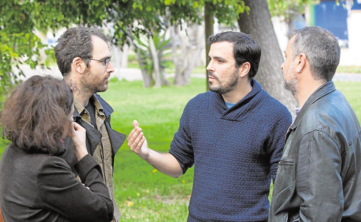 Amanda Meyer, Toni Valero, Alberto Garzón y José Antonio Castro en 2016. 