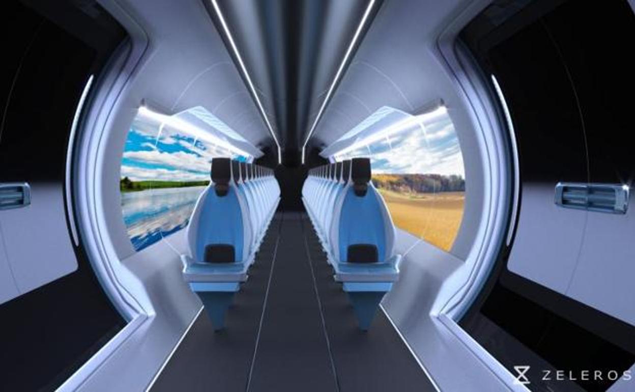 Imagen cedida por la empresa valenciana Zeleros, impulsora del sistema Hyperloop de transporte a 1.000 