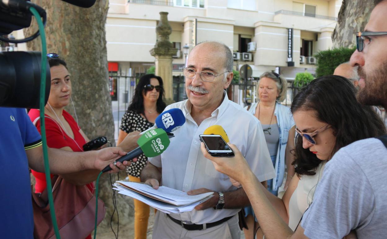 Agustín Rubira, esta mañana. 