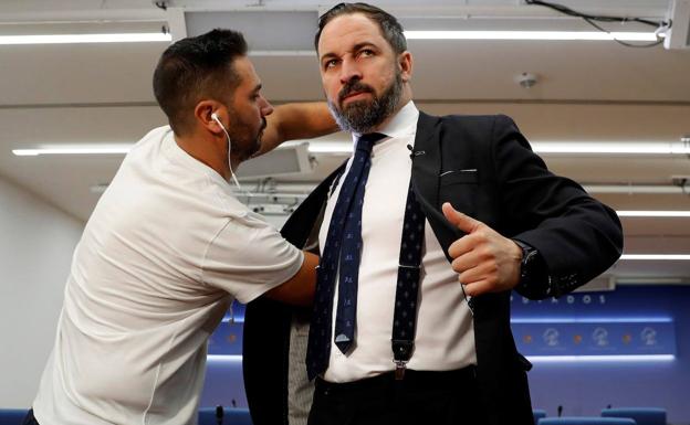 Santiago Abascal en el Congreso de los Diputados. 