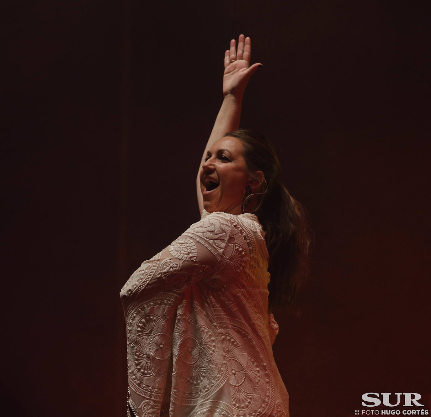 Niña Pastori, en el Auditorio Municipal Cortijo de Torres, con su gira 'Bajo tus alas'.