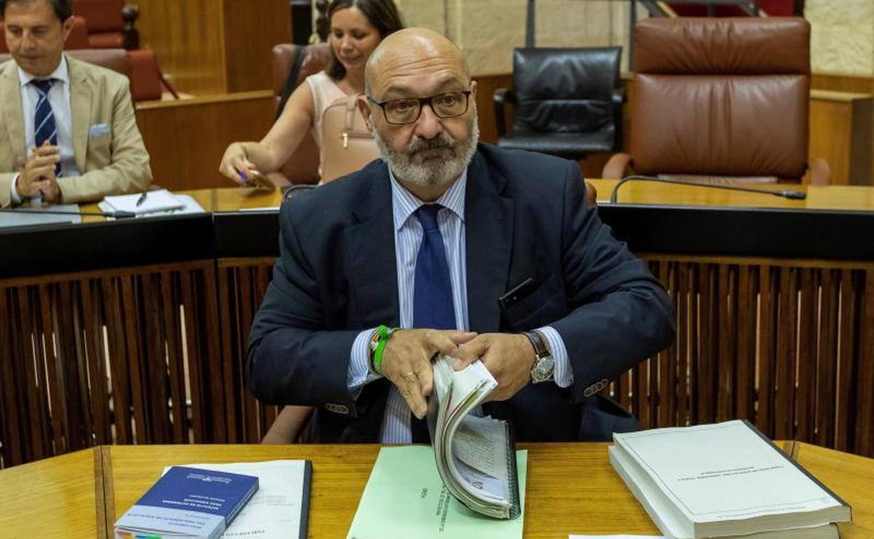 El portavoz de Vox en el Parlamento andaluz, Alejandro Hernández. 