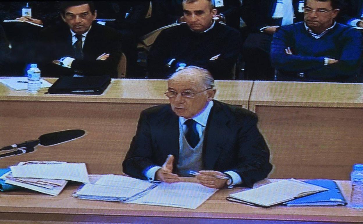 Rodrigo Rato, en la Audiencia Nacional en una imagen de archivo. 