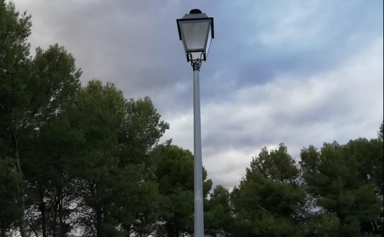 Una de las luminarias que será reemplazada. 