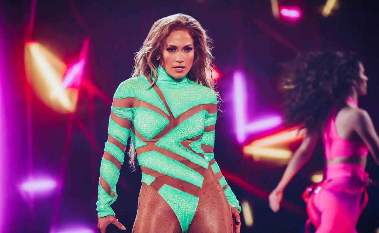 Jennifer Lopez durante un concierto en Londres. 