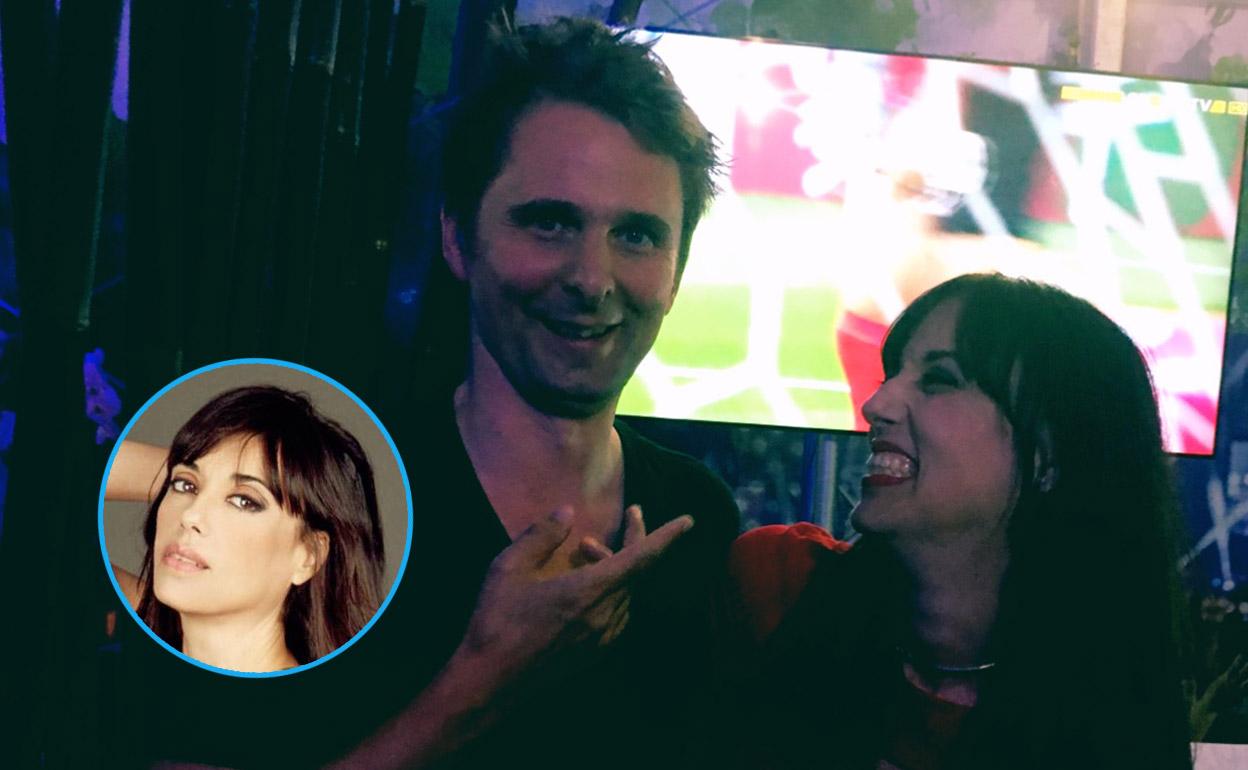 Matthew Bellamy y Paula Meliveo posan en el camerino del Rock in Rio de Lisboa - 2018, el concierto en el que salió a cantar y hacer historia. 