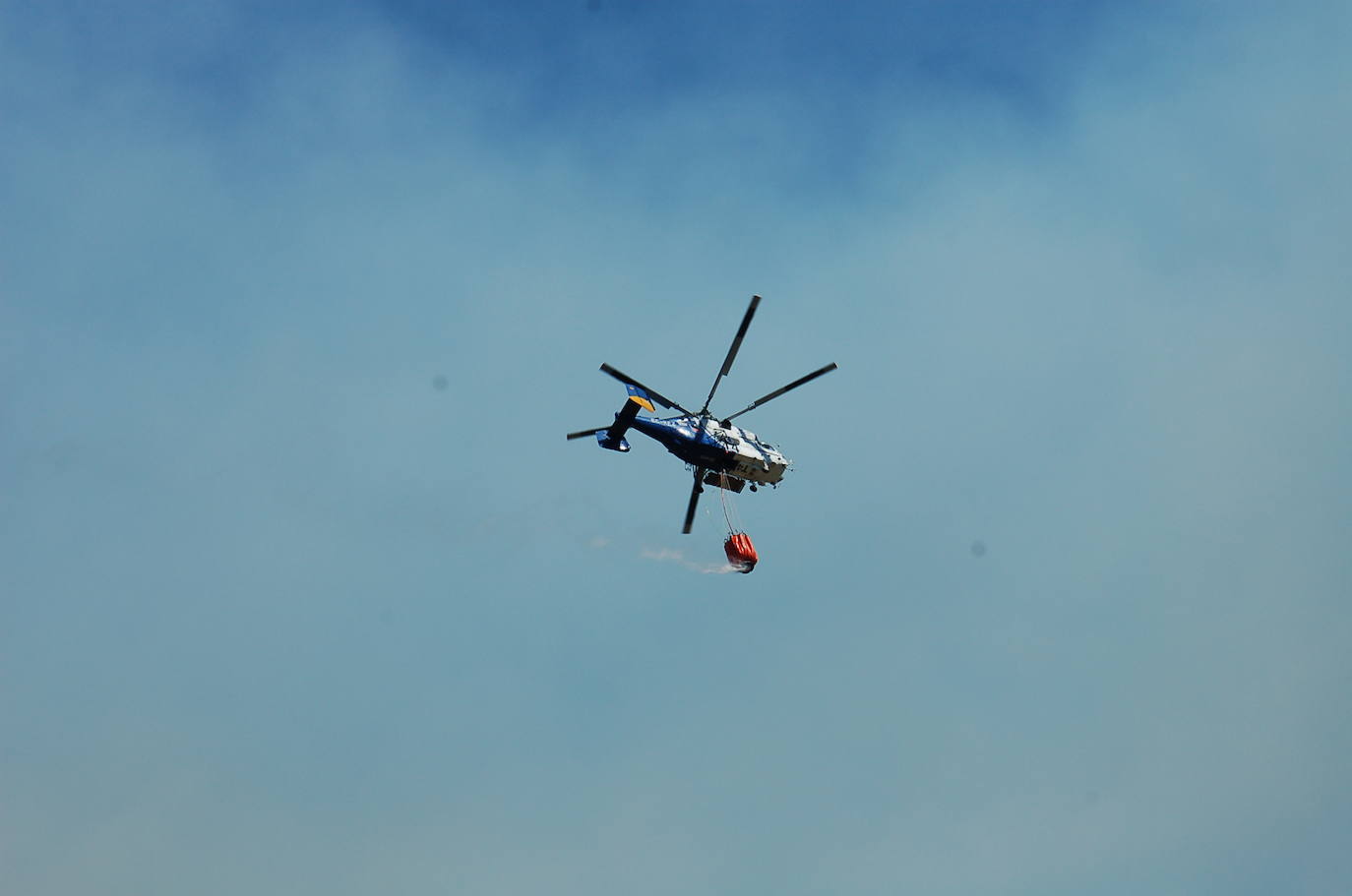 El fuego se originó en el paraje de Peñas Blancas. 