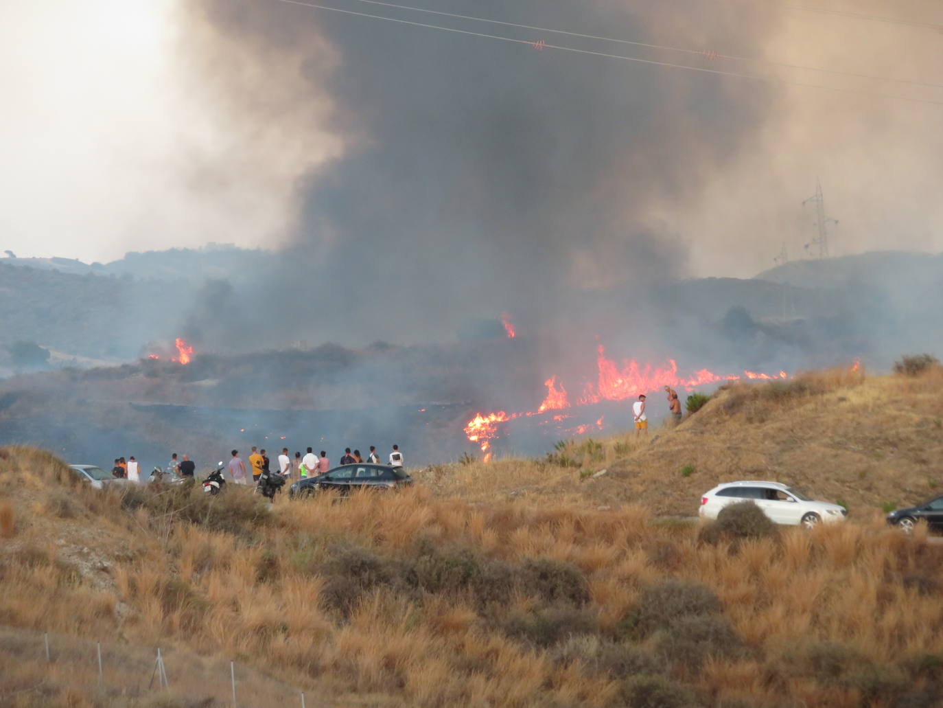 El fuego se originó en la zona conocida como Altos de Marbella. 