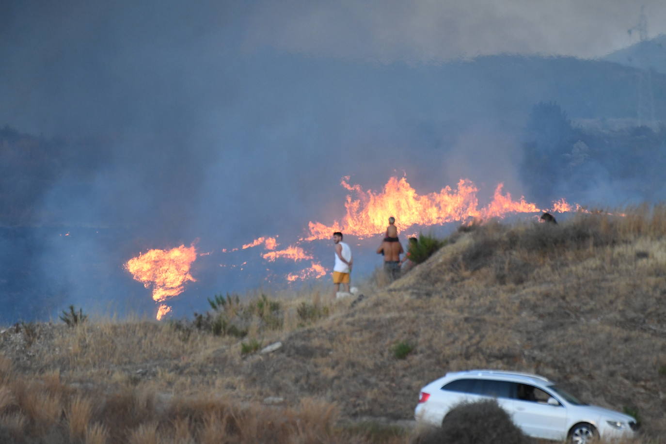 El fuego se originó en la zona conocida como Altos de Marbella. 
