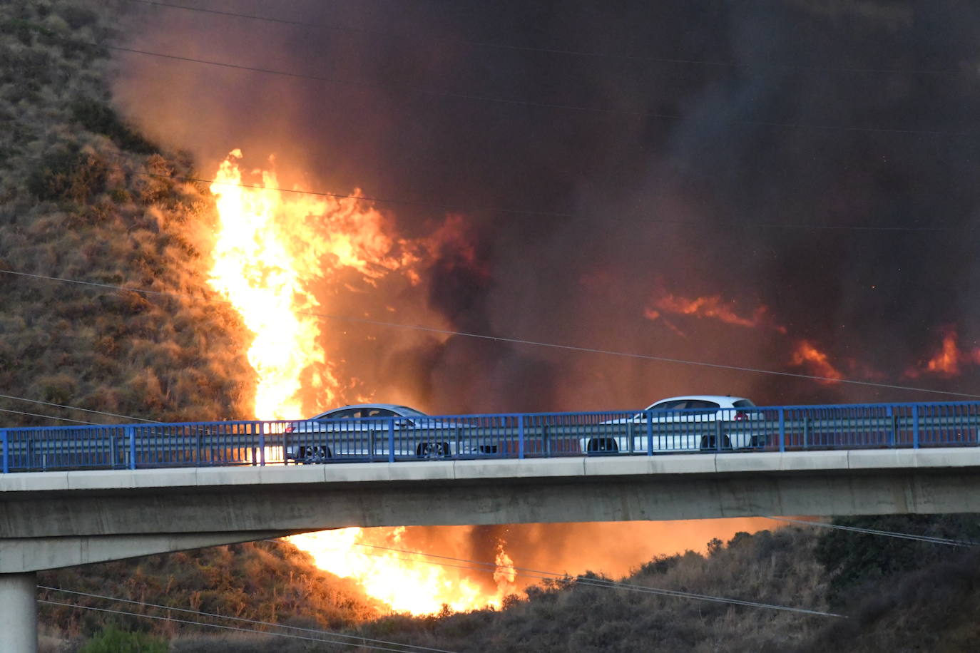 El fuego se originó en la zona conocida como Altos de Marbella. 