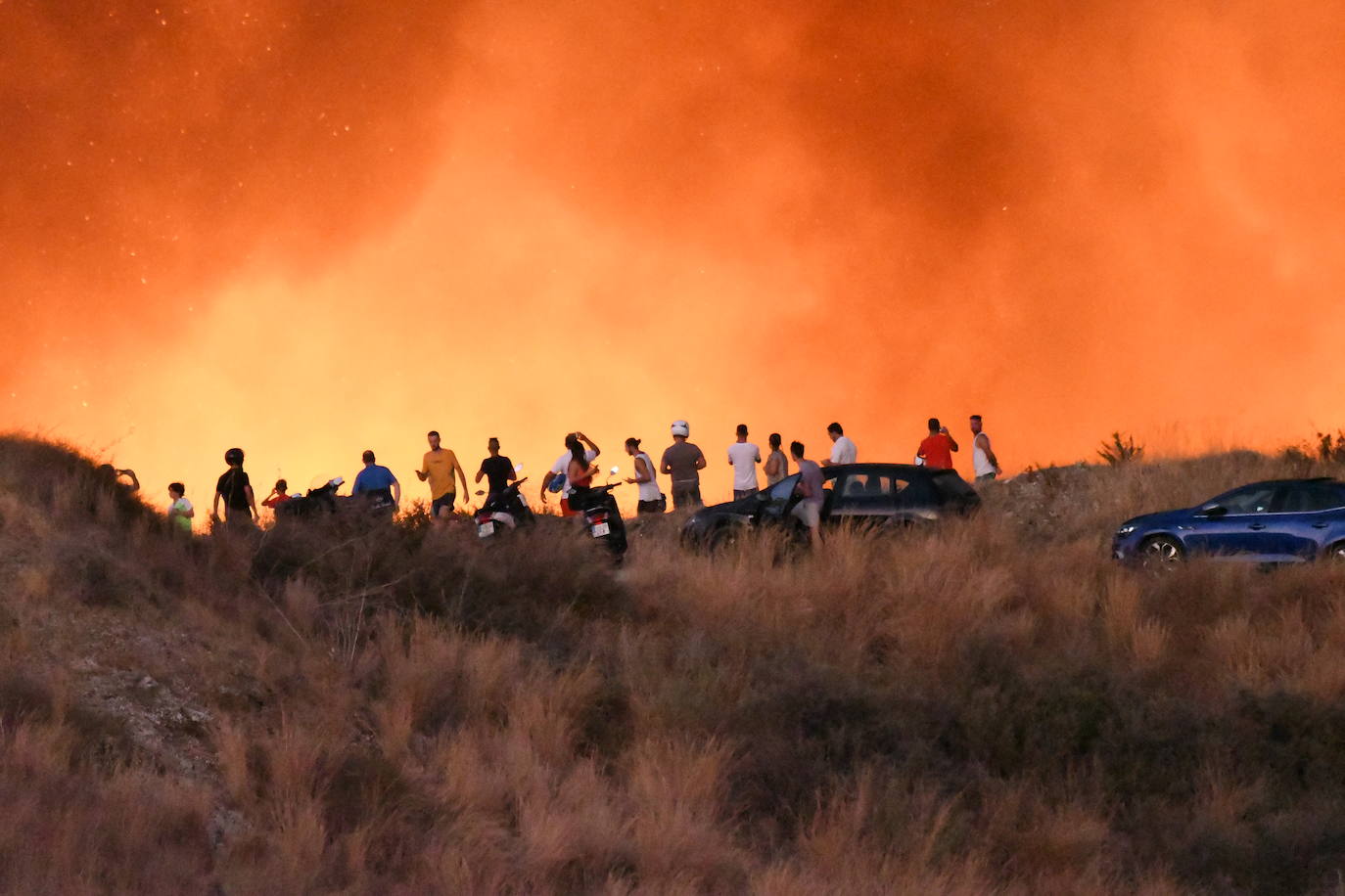 El fuego se originó en la zona conocida como Altos de Marbella. 
