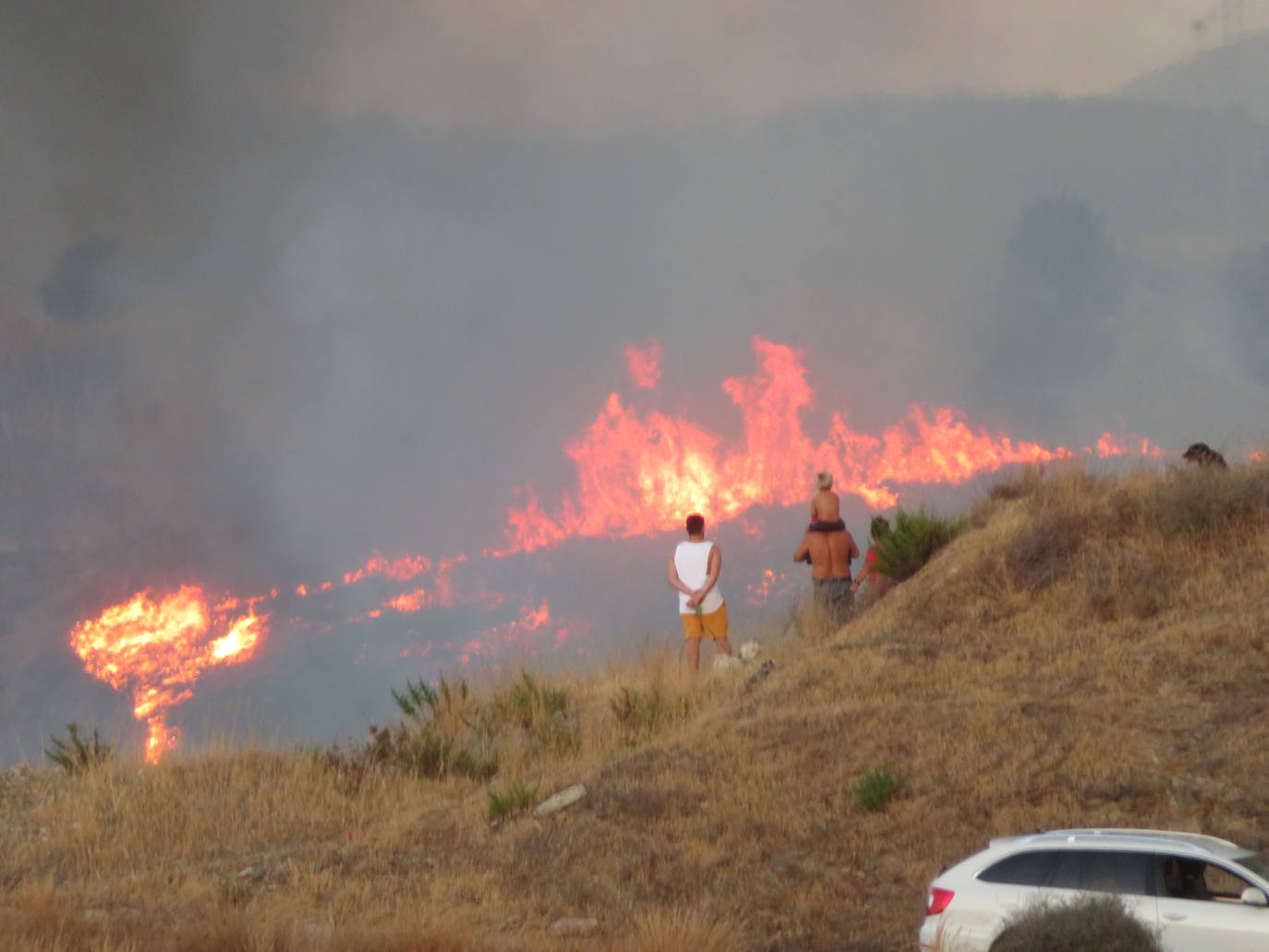 El fuego se originó en la zona conocida como Altos de Marbella. 