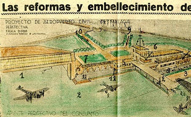 Proyecto del aeropuerto civil de Málaga. Mayo de 1939. 