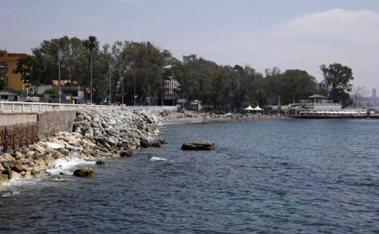 Zona de El Morlaco donde está prevista la ampliación de la playa de los Baños del Carmen. 