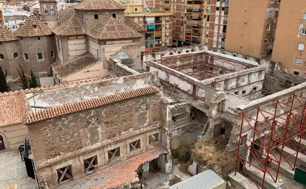 Vista aérea de la parte del antiguo convento de San Andrés que se va a recuperar. 