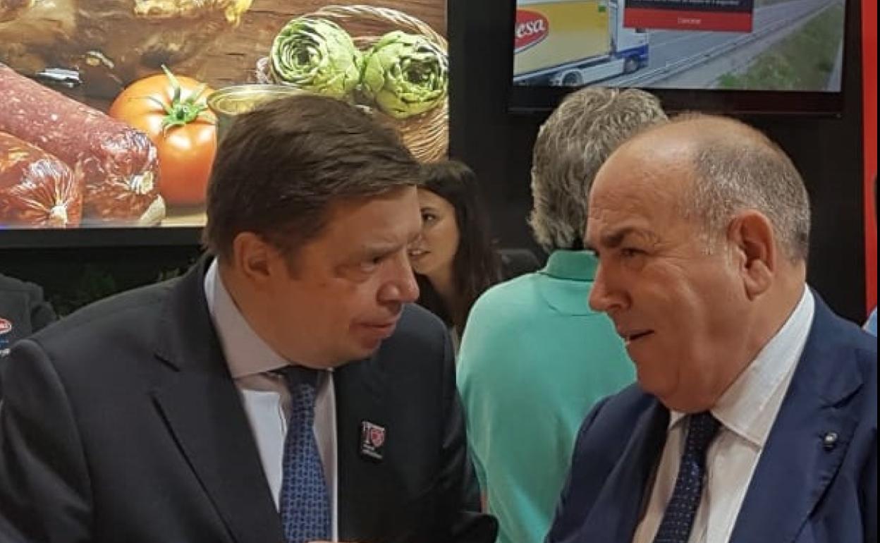 Luis Planas y Federico Beltrán, hoy en Meat Attraction 2019 en Madrid