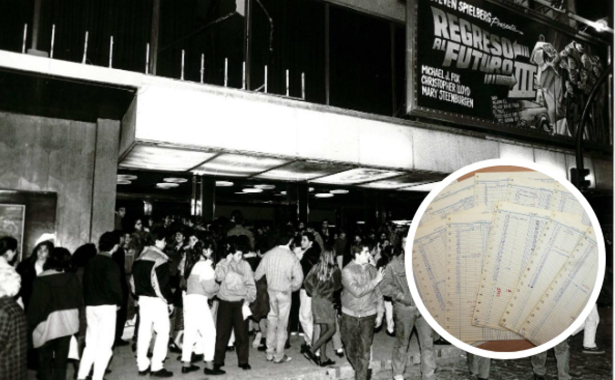 El público llenando el cine Astoria en la década de los 80. 