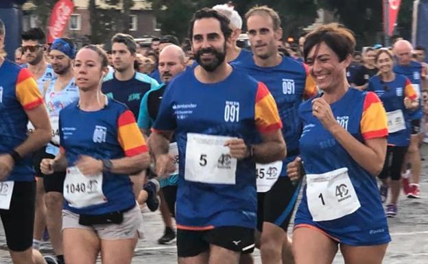 Dani Pérez y María Gámez, en la carrera de la Policía Nacional.