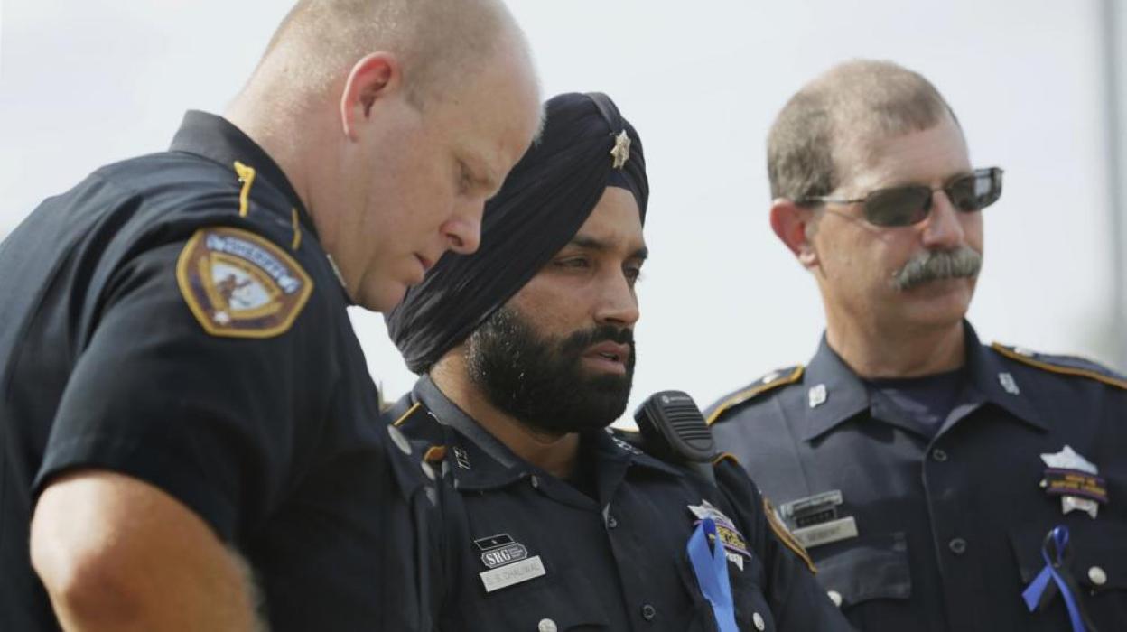 Dhaliwal en 2015, en un acto en recuerdo de un compañero asesinado. :: ap