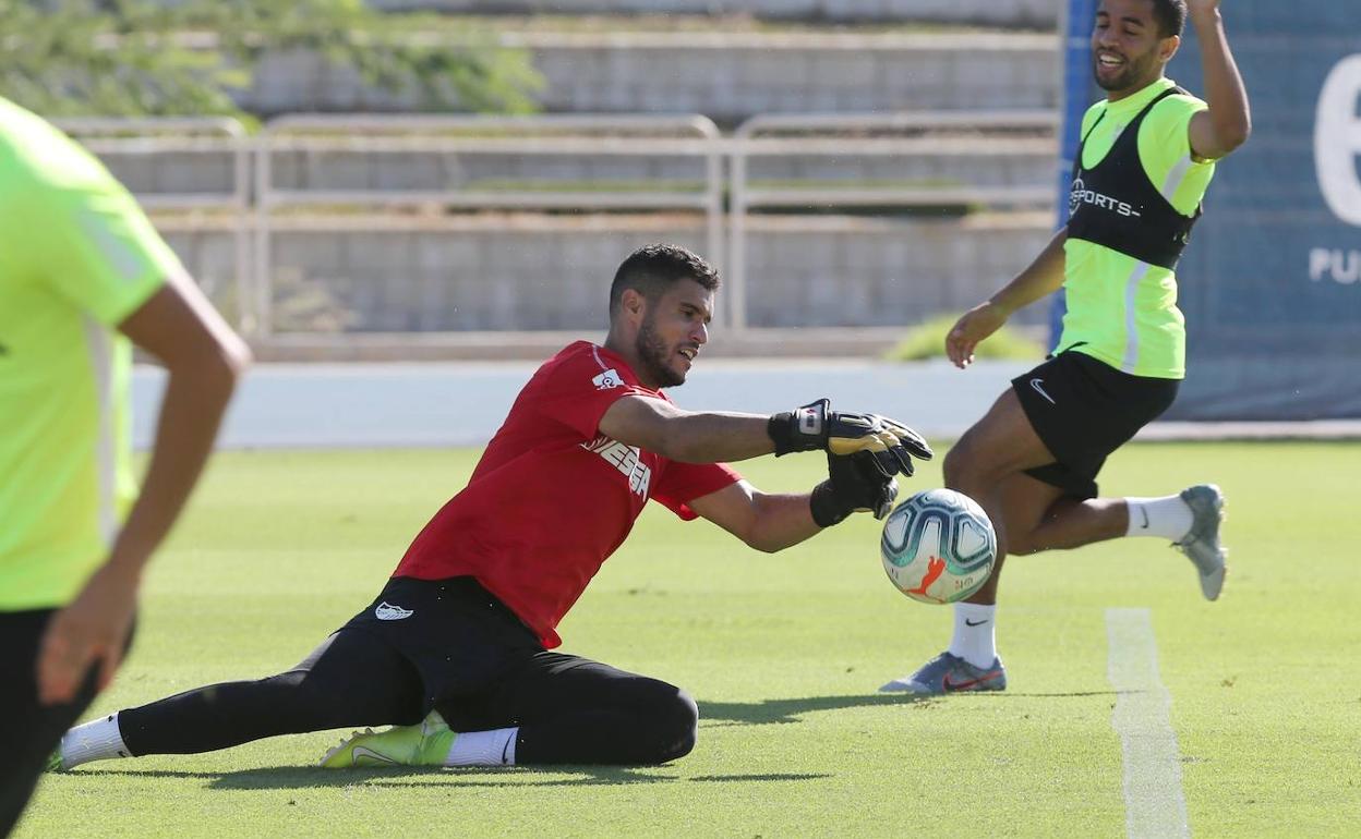 Munir, en un entrenamiento del equipo. 