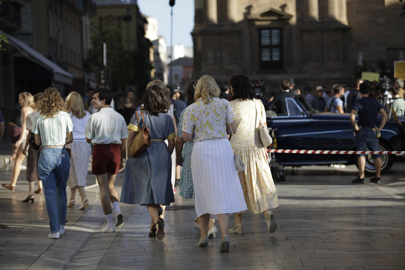 Fotos: El rodaje de &#039;The Crown&#039; por el centro de Málaga, en imágenes