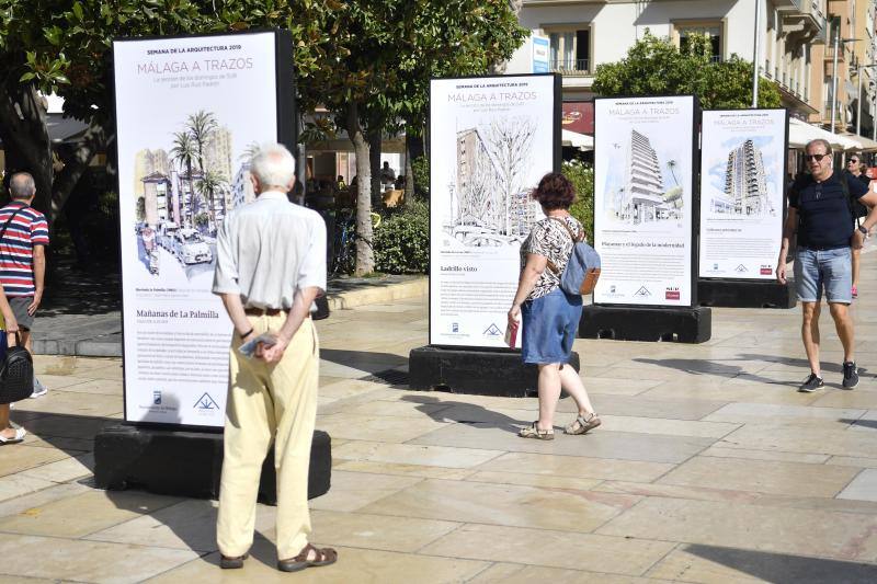 Luis Ruiz padrón abre la Semana de la Arquitectura con una exposición de dibujos en calle Alcazabilla