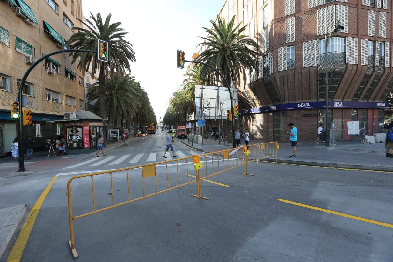 Los coches vuelven a circular en sentido sur por la Alameda de Colón