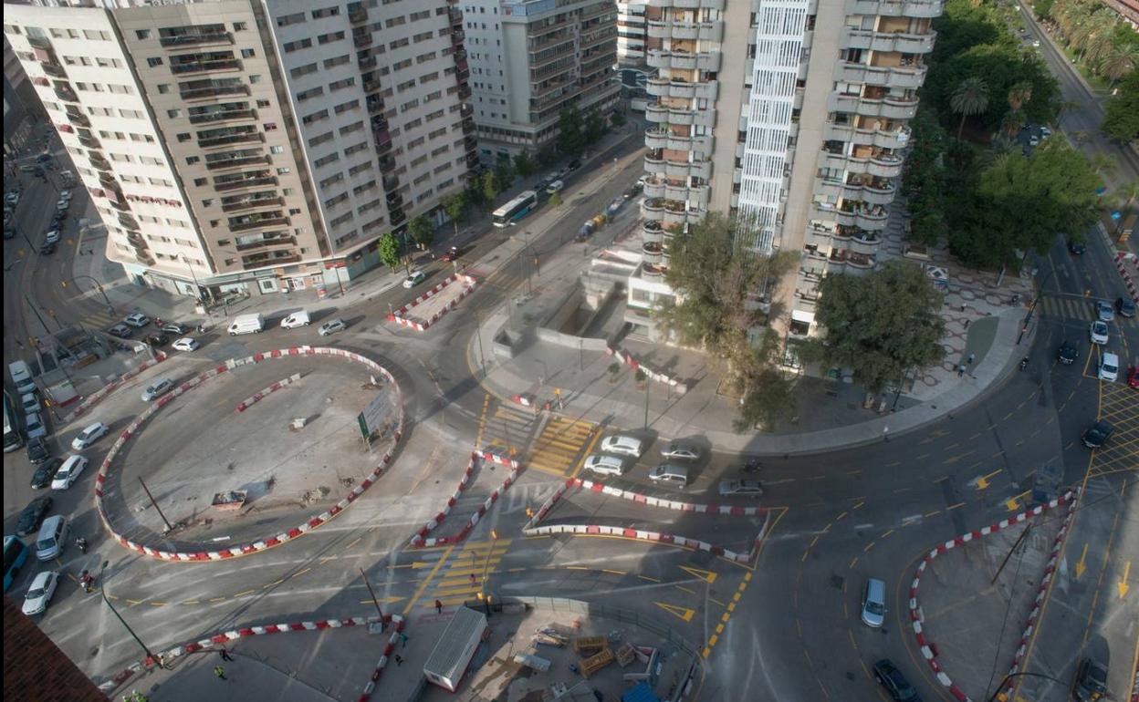 La glorieta, esta mañana.