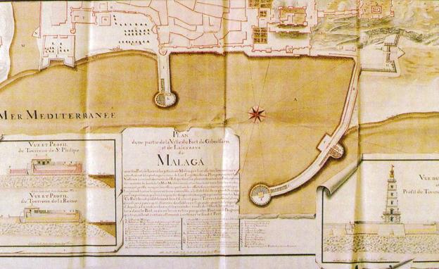 Proyecto de Jorge Próspero de Verboom sobre el Puerto y sus fortificaciones.