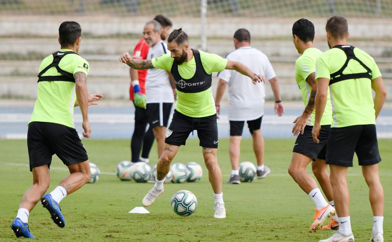 Cifu durante la sesión de entrenamiento de este jueves.