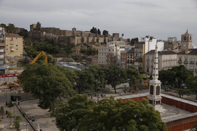 En su derribo se han afanado durante los últimos días los operarios de la empresa Construcciones y Desmontes Ribera Navarra