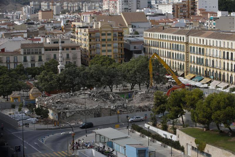 En su derribo se han afanado durante los últimos días los operarios de la empresa Construcciones y Desmontes Ribera Navarra