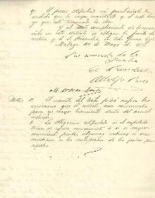 Imagen secundaria 2 - Arriba, diseño original del Teatro Cervantes por Gerónimo Cuervo en 1869. Abajo, dos fragmentos del contrato firmado por Bernardo Ferrándiz para pintar el techo y el telón de boca. 