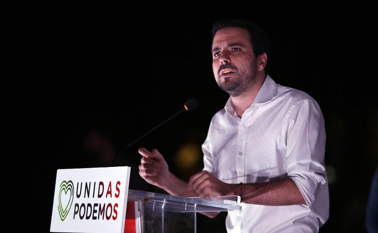 Alberto Garzón, en un acto reciente en Málaga. 