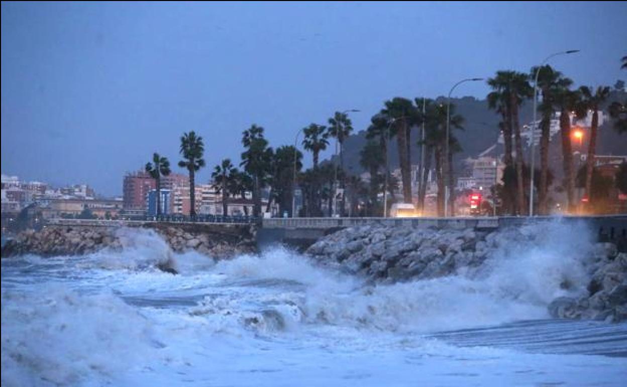 Imagen de archivo de uno de los últimos temporales en el litoral de la capital. 