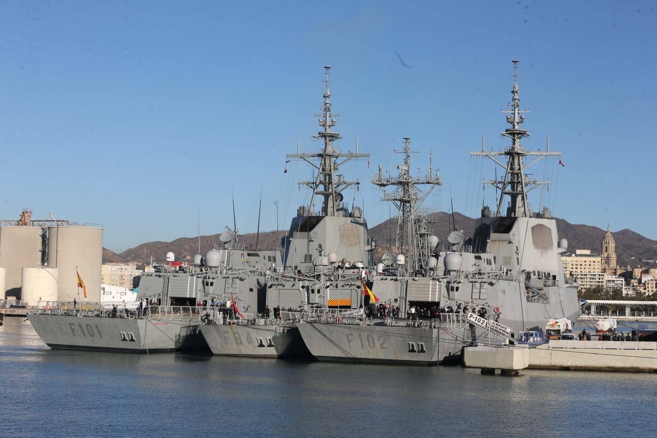 Fotos: Los buques de la Armada española &#039;Álvaro de Bazán&#039;, &#039;Almirante Juan de Borbón&#039; y &#039;Reina Sofía&#039;, al detalle