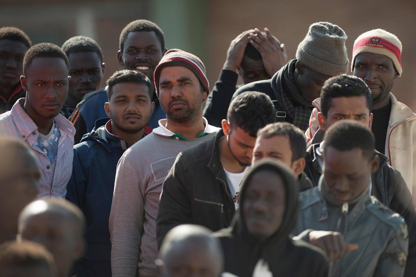 Uno de los migrantes que llegaron al puerto malagueño 