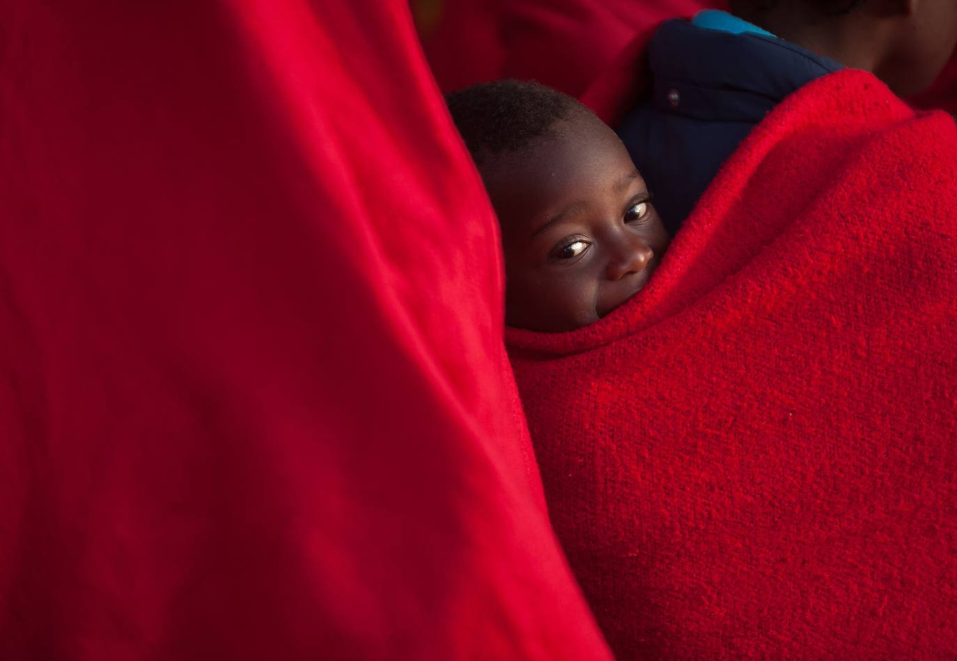 Uno de los migrantes que llegaron al puerto malagueño 