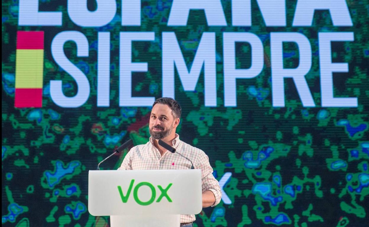 El líder de Vox, Santiago Abascal. 