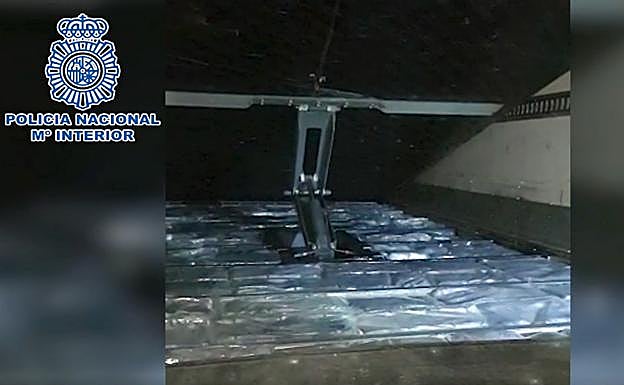 Droga encontrada en el interior del 'narcocamión'. 