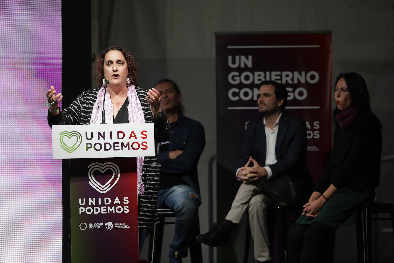 Un momento del acto en el parque del Oeste 