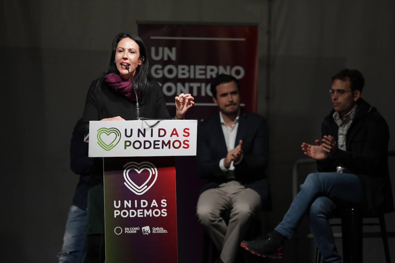 Un momento del acto en el parque del Oeste 