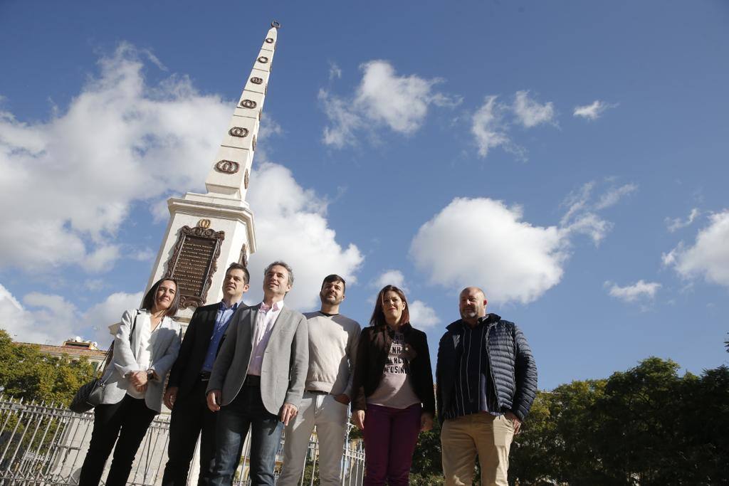 Guillermo Díaz, en el cierre de campaña en la plaza de la Merced.